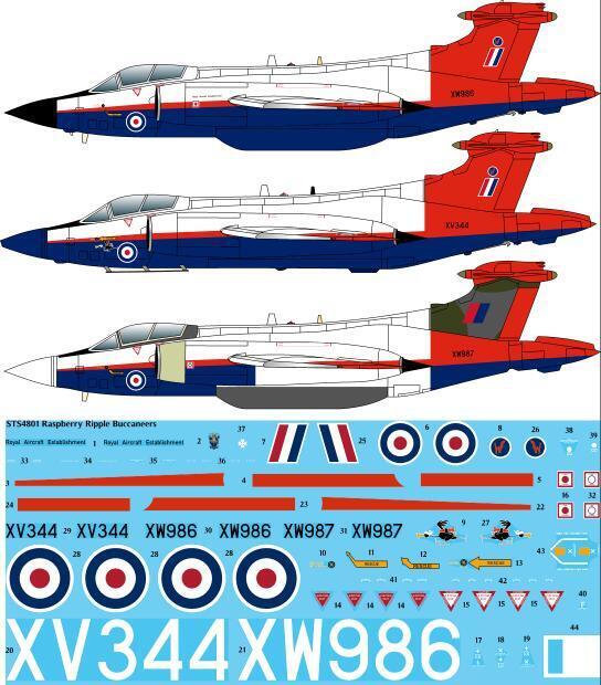 26 Decals STS4801 1:48 Raspberry Ripple Blackburn Buccaneers S2.B