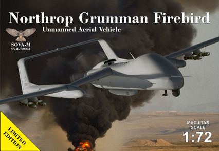 Sova-M SVM-72003 1:72 N.G.Firebird UAV concept 4 air-to-ground missiles