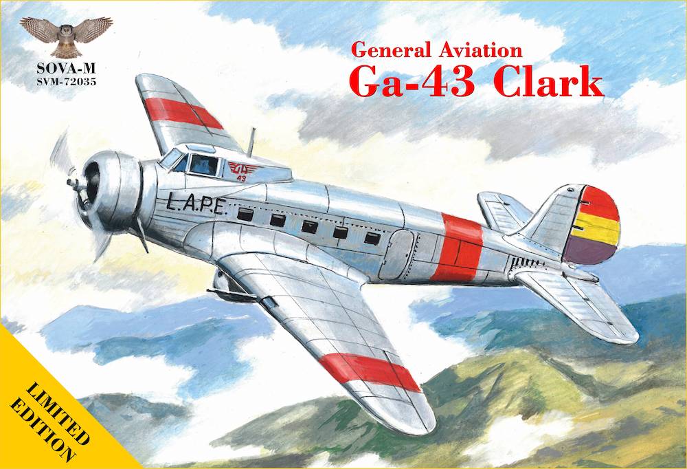Sova-M SVM-72035 1:72 General-Aviation GA-43 'Clark' passenger airliner)