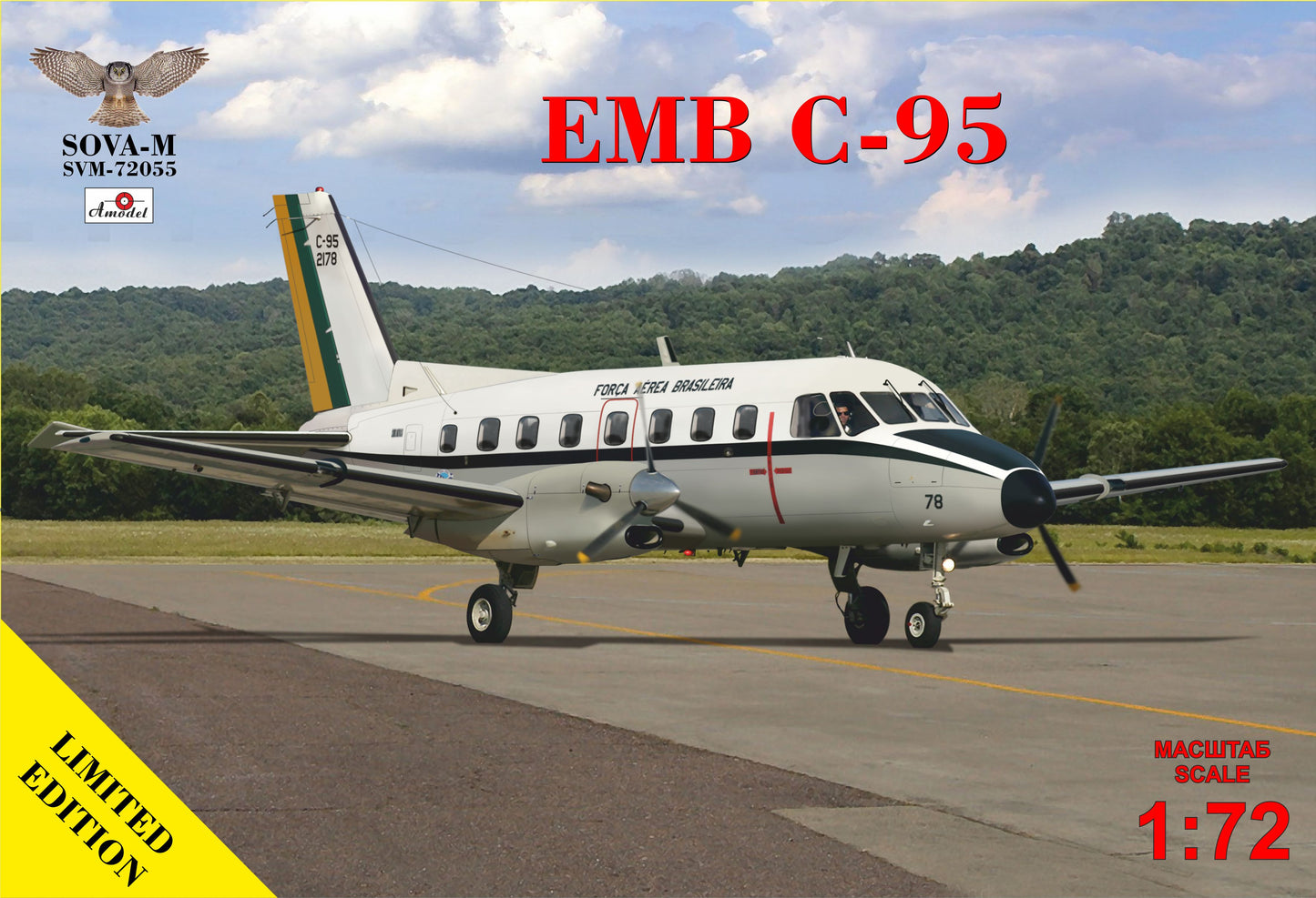 Sova-M SVM-72055 1:72 Embraer C-95 "Bandeirante" patrol airplane