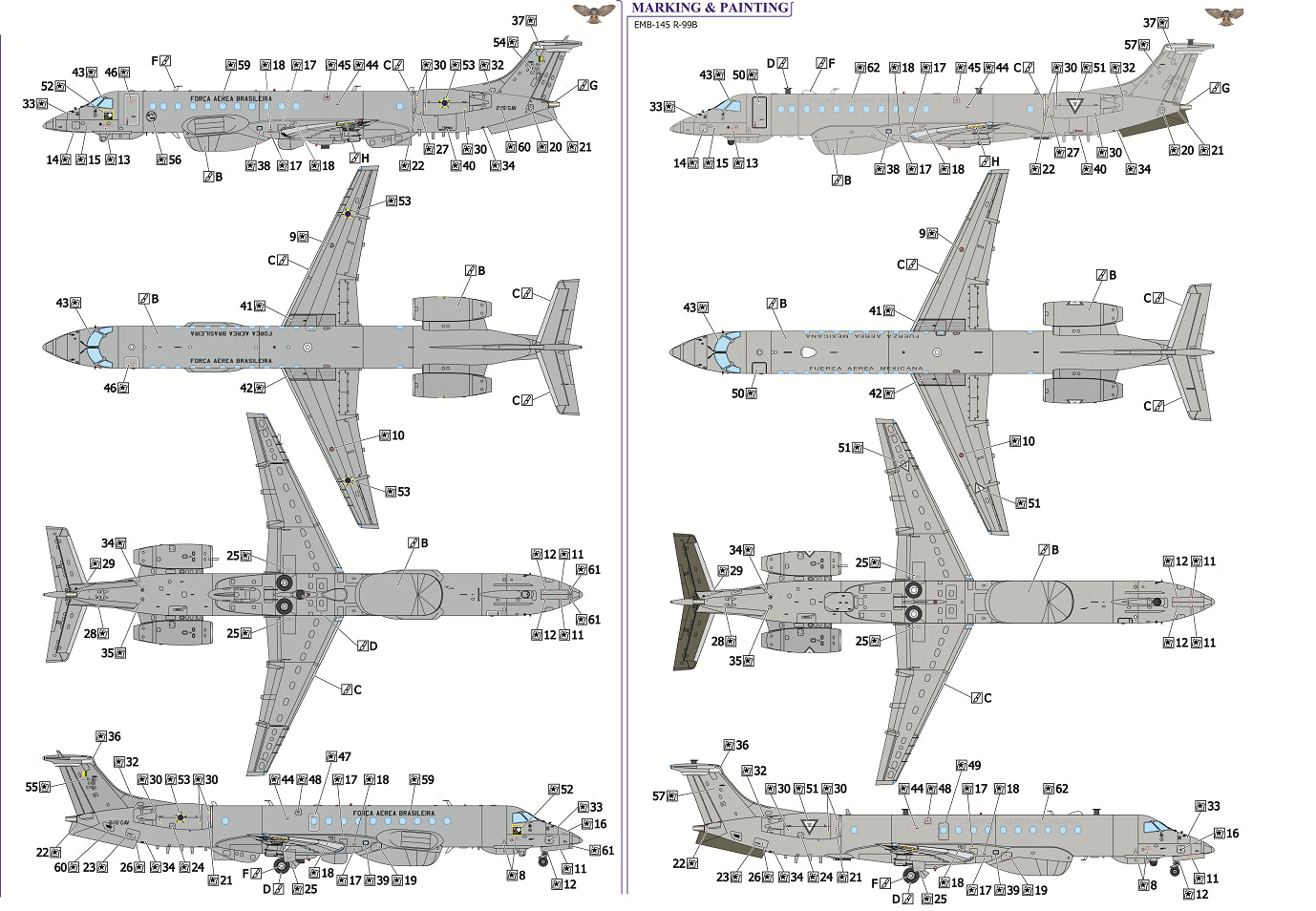 Sova-M SVM-72055 1:72 Embraer C-95 "Bandeirante" patrol airplane