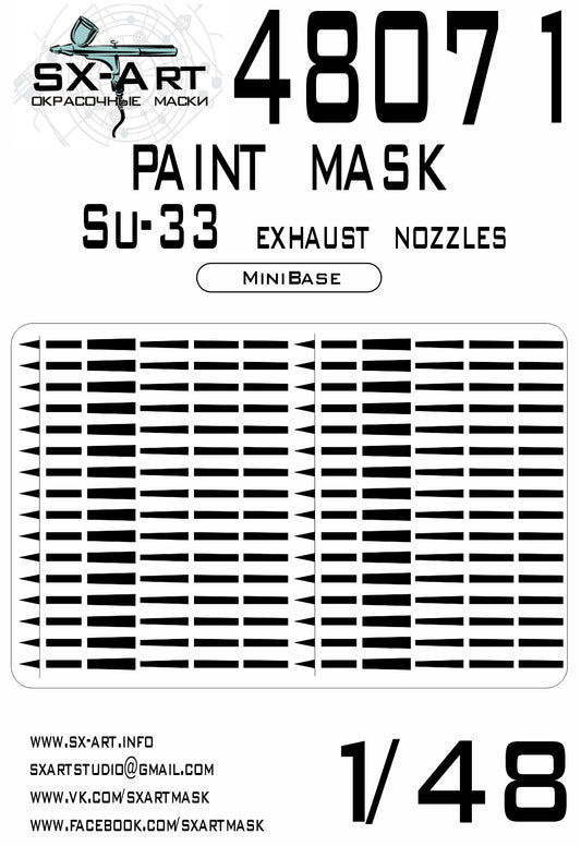 SX-Art SXA48071 1:48 Sukhoi Su-33 exhaust masks
