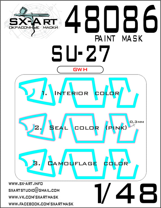 SX-Art SXA48086 1:48 Sukhoi Su-27 Flanker