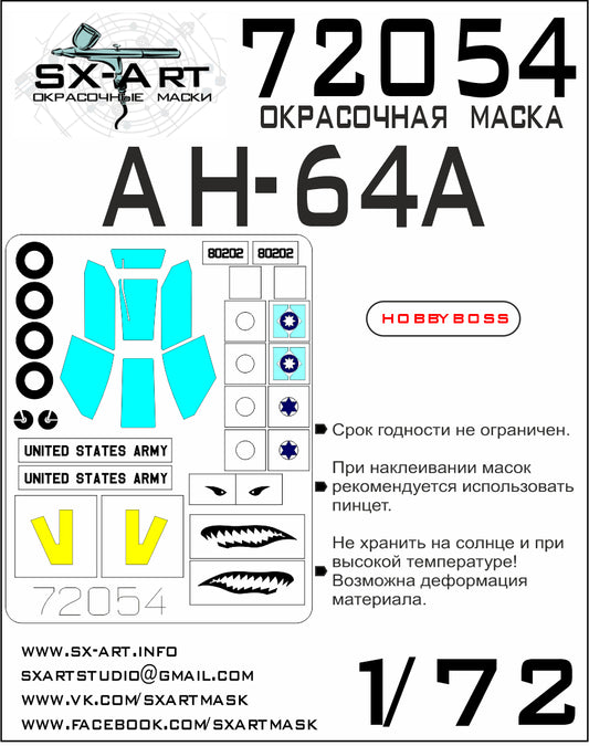 SX-Art SXA72054 1:72 Bell/Boeing AH-64A Apache
