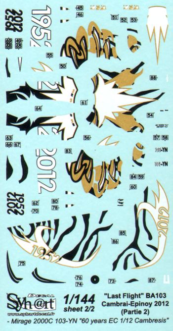 Syhart Decal SY144073 1:144 Last Flight BA103 Cambrai-Epinoy