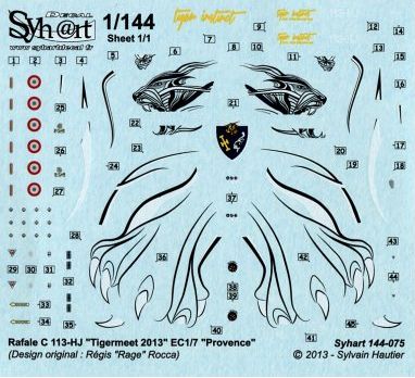Syhart Decal SY144075 Rafale C Tigermeet 2013 1:144