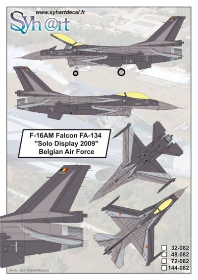 Syhart Decal SY144082 F-16AM Solo Display 2009 1:144