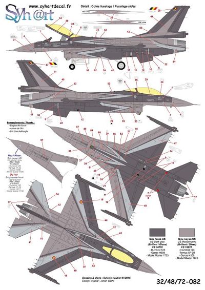 Syhart Decal SY144082 F-16AM Solo Display 2009 1:144