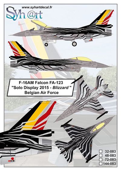 Syhart SY144083 1:144 F-16AM FA-123 Solo Display 2015