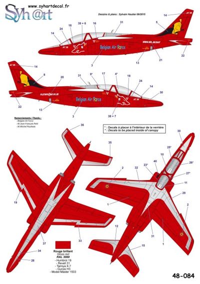 Syhart Decal SY144084 Alpha Jet AT26 Solo Display 1:144