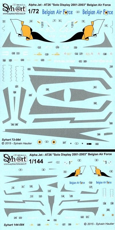 Syhart Decal SY144084 Alpha Jet AT26 Solo Display 1:144