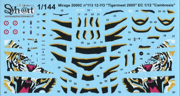 Syhart Decal SY144087 Mirage 2000C Tigermeet 2005 1:144