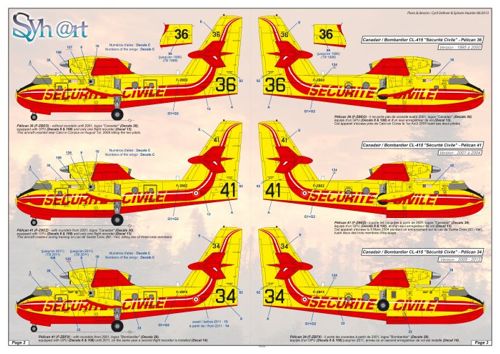 Syhart Decal SY144912 1:144 Securite Civile Francaise
