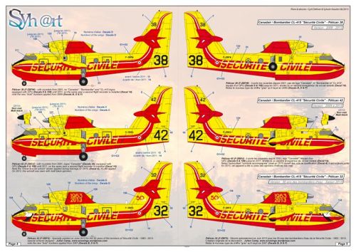 Syhart Decal SY144912 1:144 Securite Civile Francaise