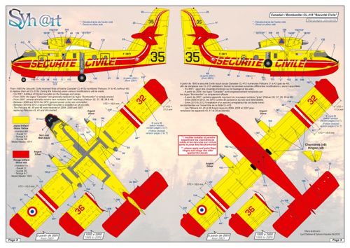 Syhart Decal SY144912 1:144 Securite Civile Francaise