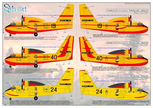 Syhart Decal SY144913 1:144 Bombardiers d'eau 'Securite Civile Francaise'