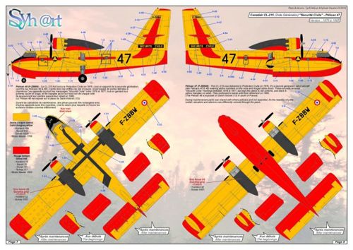 Syhart Decal SY144913 1:144 Bombardiers d'eau 'Securite Civile Francaise'
