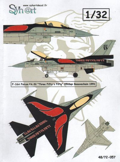 Syhart Decal SY32057 F-16A 350Sqn 50th Anniversary 1:32