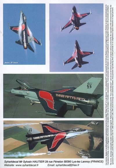 Syhart Decal SY32057 F-16A 350Sqn 50th Anniversary 1:32