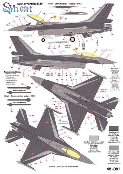Syhart Decal SY32081 F-16AM Solo Display 2007-08 1:32