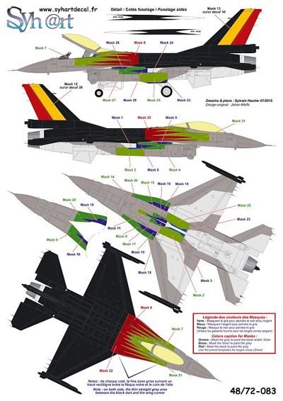 Syhart Decal SY32083 1:32 F-16AM Falcon FA-123 Solo Display 2015