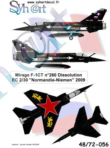 Syhart Decal SY48056 Mirage F.1CT EC2/30 2009 1:48