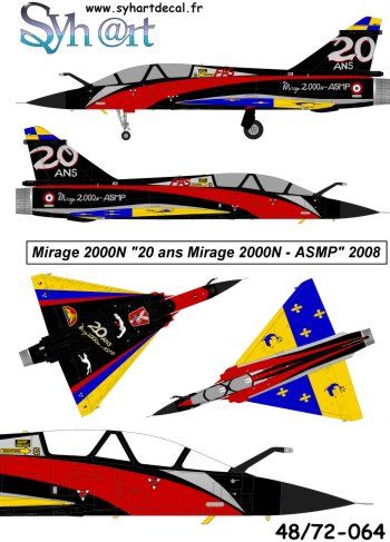 Syhart Decal SY48064 Mirage 2000N EC1/4 Dauphine 1:48