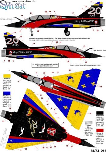Syhart Decal SY48064 Mirage 2000N EC1/4 Dauphine 1:48