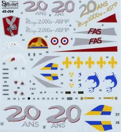 Syhart Decal SY48064 Mirage 2000N EC1/4 Dauphine 1:48