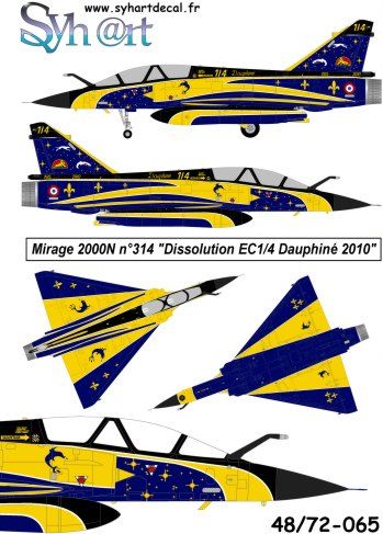 Syhart Decal SY48065 Mirage 2000N EC1/4 2010 1:48