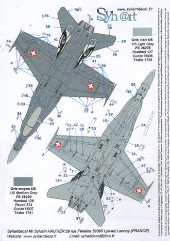 Syhart Decal SY48069 F/A-18C Swiss Tigermeet 2011 1:48