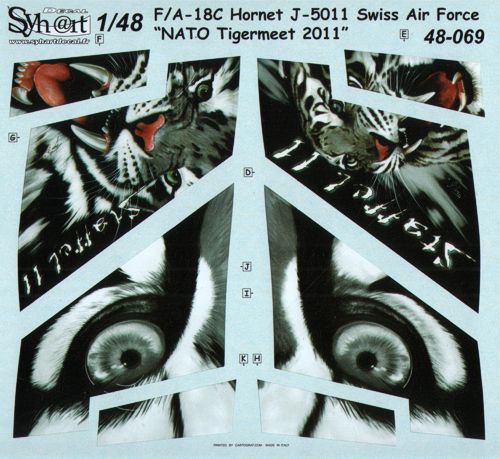 Syhart Decal SY48069 F/A-18C Swiss Tigermeet 2011 1:48