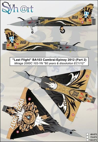 Syhart Decal SY48073 1:48 Last Flight BA103 Cambrai-Epinoy
