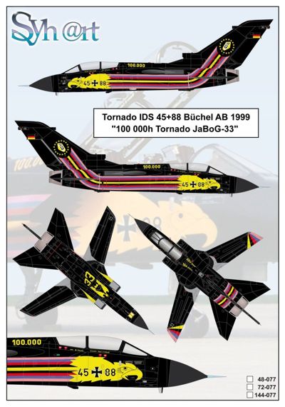Syhart Decal SY48077 Tornado IDS 100000h JaBoG 33 1:48