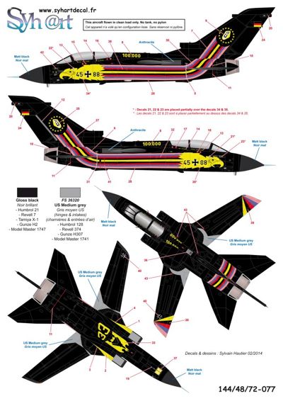 Syhart Decal SY48077 Tornado IDS 100000h JaBoG 33 1:48