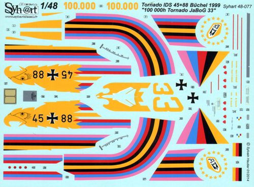 Syhart Decal SY48077 Tornado IDS 100000h JaBoG 33 1:48