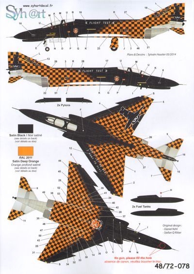 Syhart Decal SY48078 1:48 F-4F Phantom II Last Flight 2013