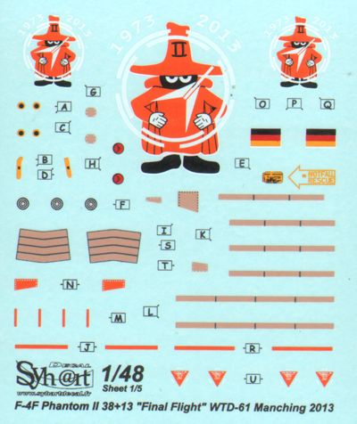 Syhart Decal SY48078 1:48 F-4F Phantom II Last Flight 2013