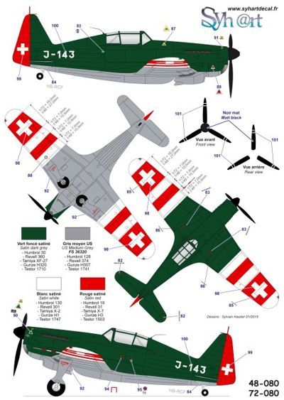 Syhart Decal SY48080 1:48 100 Years Swiss Air Force 1914-2014