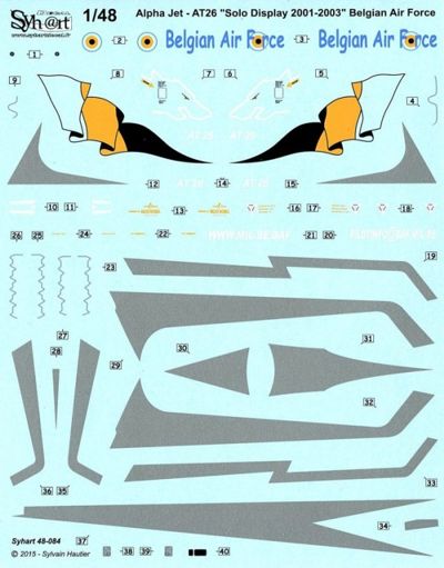 Syhart Decal SY48084 Alpha Jet AT26 Solo Display 1:48