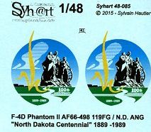 Syhart Decal SY48085 F-4D North Dakota Centennial 1:48