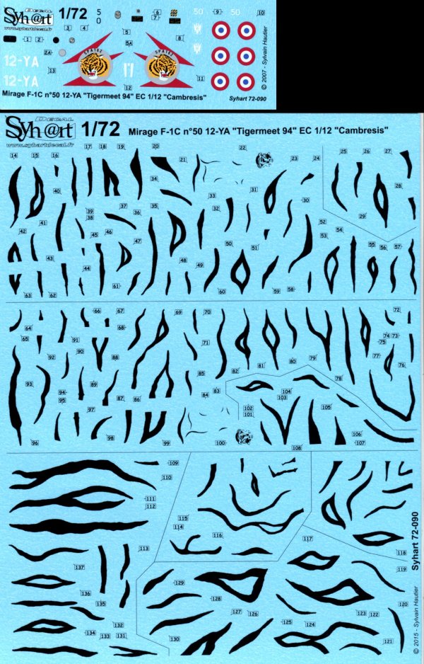 Syhart Decal SY48090 Mirage F-1C Tigermeet 1994 1:48