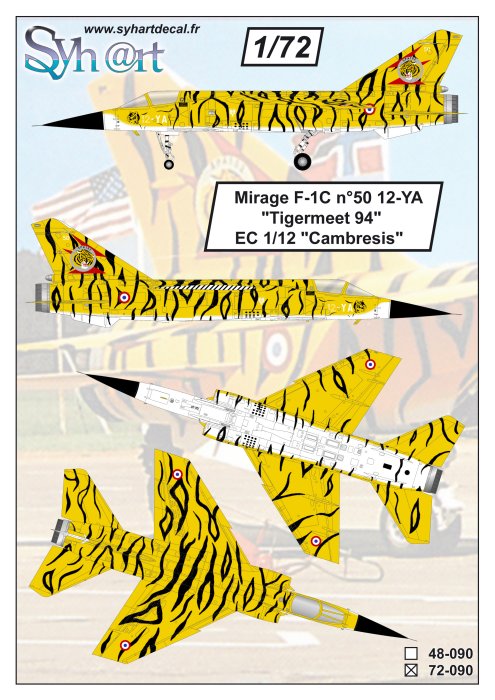 Syhart Decal SY48090 Mirage F-1C Tigermeet 1994 1:48