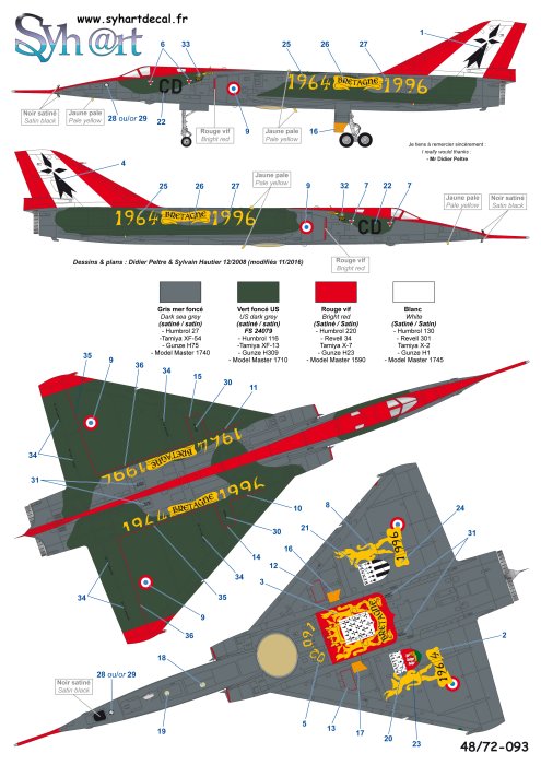 Syhart Decal SY48093 Mirage IVP Dissolution EB 2/91 1:48