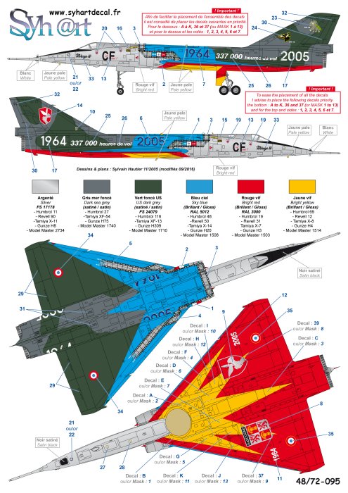 Syhart Decal SY48095 1:48 Dassault_Mirage IVP n deg 59 CF "C'est Fini" 1964-2005