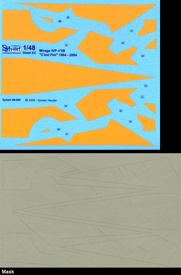 Syhart Decal SY48095 1:48 Dassault_Mirage IVP n deg 59 CF "C'est Fini" 1964-2005