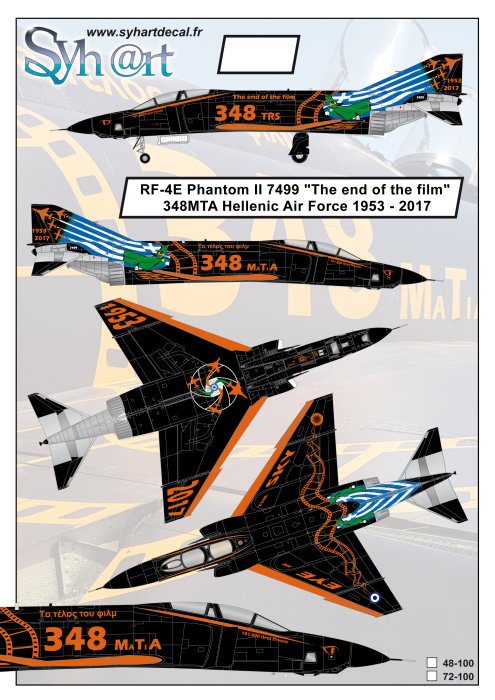 Syhart Decal SY48100 1:48 RF-4E Phantom II End of the Film