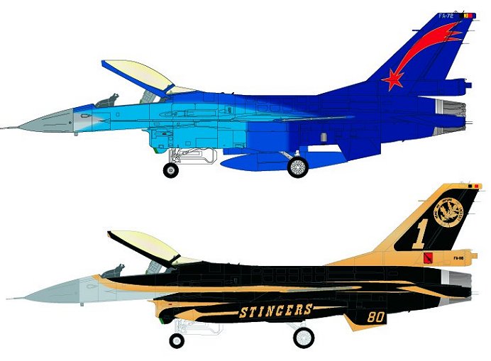 Syhart Decal SY48101 F-16A 80 Years Stingers/Comete 1:48