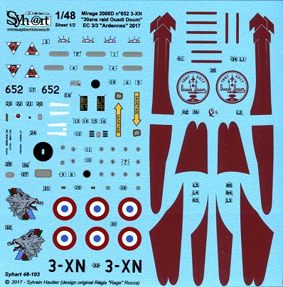 Syhart Decal SY48103 1:48 Mirage 2000D 30 Years Ouadi Doum