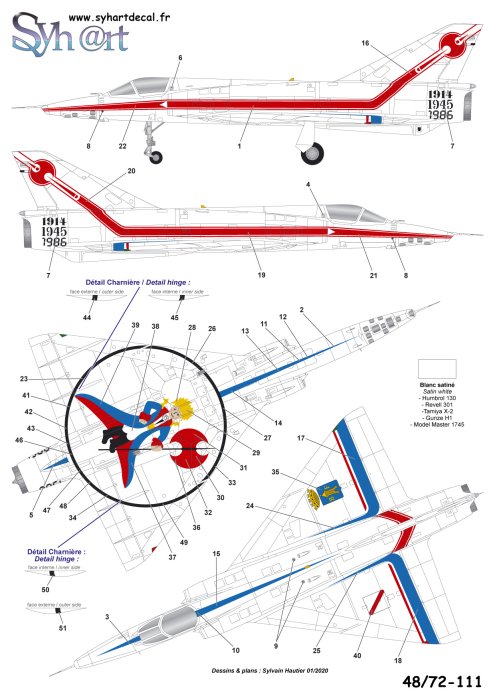 Syhart Decal SY48111 1:48 Mirage IIIR ER 1/33 Belfort 1986
